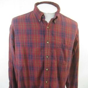 Vintage 60s-70'S Towncraft Penneys Long Sleeve Button-Down Check Shirt, Men's Size XL unclear brown type Vintage Second Hand